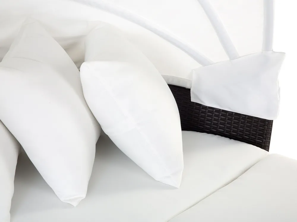 Clearance Beliani Aurinkovuode Polyrottinki Poyta Tummanruskea Sylt Lux