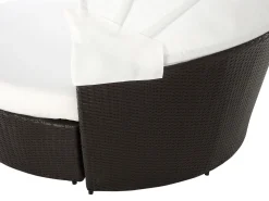 Clearance Beliani Aurinkovuode Polyrottinki Poyta Tummanruskea Sylt Lux