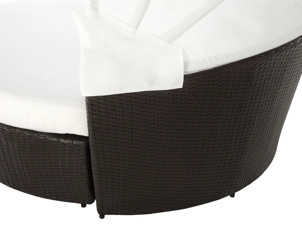 Clearance Beliani Aurinkovuode Polyrottinki Poyta Tummanruskea Sylt Lux