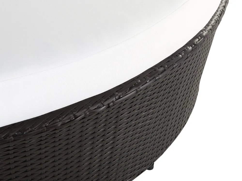 Clearance Beliani Aurinkovuode Polyrottinki Poyta Tummanruskea Sylt Lux