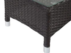 Clearance Beliani Aurinkovuode Polyrottinki Poyta Tummanruskea Sylt Lux