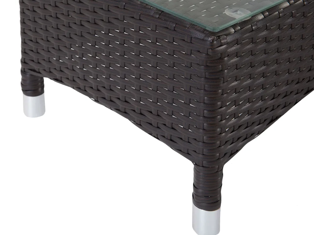 Clearance Beliani Aurinkovuode Polyrottinki Poyta Tummanruskea Sylt Lux