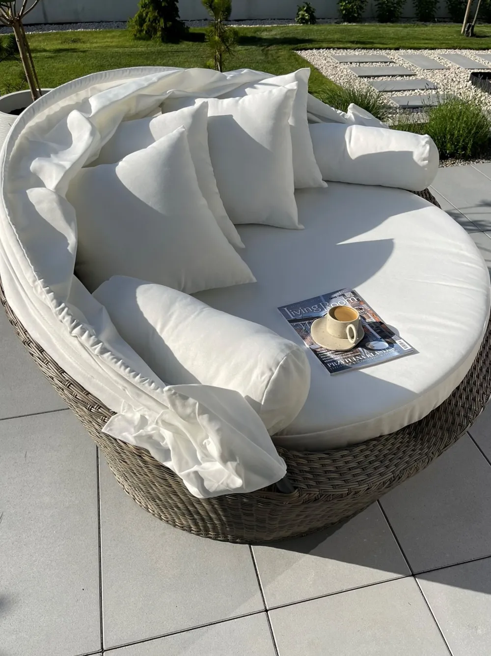 Ulkokalusteet<Beliani Aurinkovuode Polyrottinki Vaaleanruskea Sylt