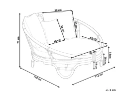 Ulkokalusteet<Beliani Aurinkovuode Rottinki Luonnonvari Rossano