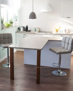 Tuolit<Beliani Baarijakkara Kangas Vaalea Beige 2 Kpl Marion