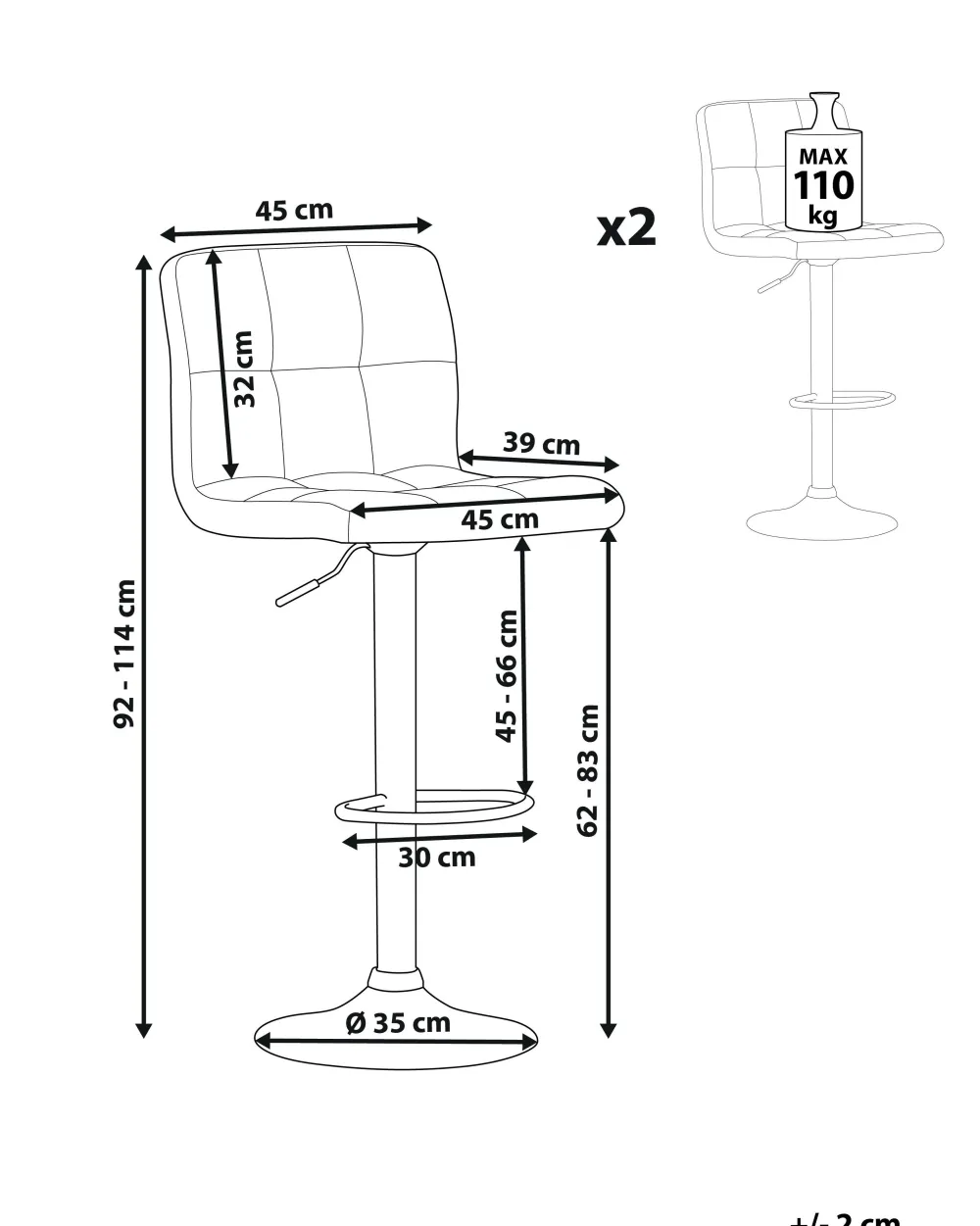 Clearance Beliani Baarijakkara Kangas Vaaleanharmaa 2 Kpl Marion