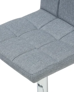 Clearance Beliani Baarijakkara Kangas Vaaleanharmaa 2 Kpl Marion