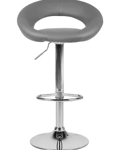 Tuolit<Beliani Baarijakkara Keinonahka Harmaa 2 Kpl Peoria