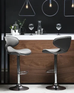 Discount Beliani Baarijakkara Keinonahka Harmaa 2 Kpl Conway