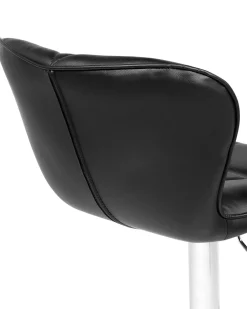 Tuolit<Beliani Baarijakkara Keinonahka Musta 2 Kpl Valetta