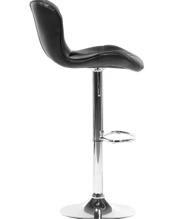 Tuolit<Beliani Baarijakkara Keinonahka Musta 2 Kpl Valetta