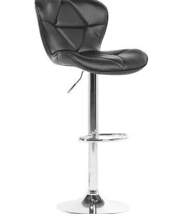 Tuolit<Beliani Baarijakkara Keinonahka Musta 2 Kpl Valetta