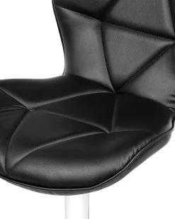 Tuolit<Beliani Baarijakkara Keinonahka Musta 2 Kpl Valetta