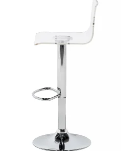 Tuolit<Beliani Baarijakkara Muovi Lapinakyva Valkoinen 2 Kpl Busan