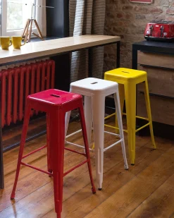 Sale Beliani Baarijakkara Teras Keltainen 76 Cm 2 Kpl Cabrillo