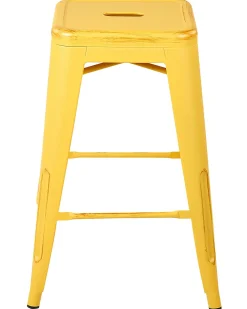 Tuolit<Beliani Baarijakkara Teras Keltainen/Kulta 60 Cm 2 Kpl Cabrillo