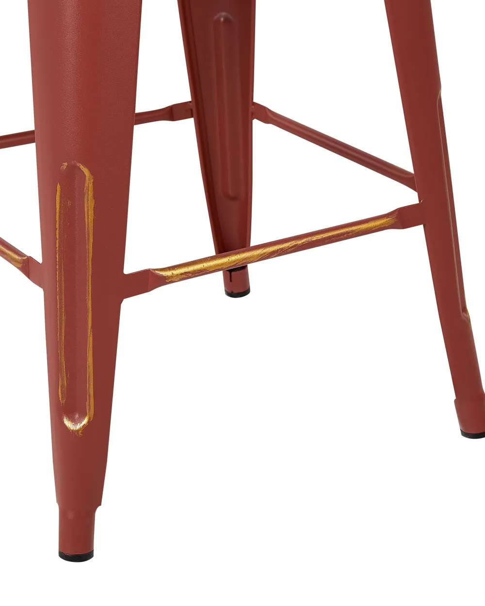 Tuolit<Beliani Baarijakkara Teras Punainen/Kulta 76 Cm 2 Kpl Cabrillo