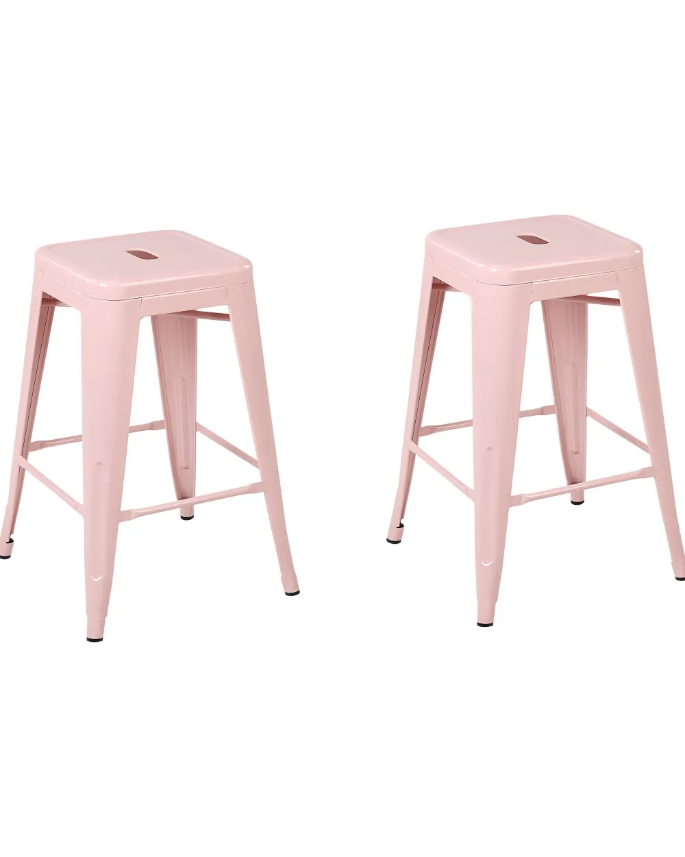 Tuolit<Beliani Baarijakkara Teras Vaaleanpunainen 60 Cm 2 Kpl Cabrillo