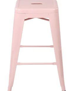 Tuolit<Beliani Baarijakkara Teras Vaaleanpunainen 60 Cm 2 Kpl Cabrillo