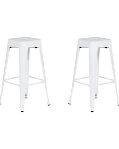 Tuolit<Beliani Baarijakkara Teras Valkoinen 76 Cm 2 Kpl Cabrillo