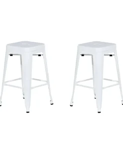 Best Beliani Baarijakkara Teras Valkoinen 60 Cm 2 Kpl Cabrillo