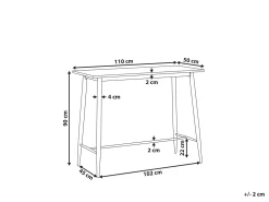 Pöydät<Beliani Baaripoyta Valkoinen/Vaalea Puu 90 X 50 Cm Chaves