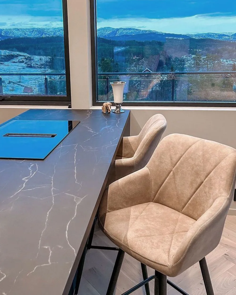 Tuolit<Beliani Baarituoli Kangas Beige 2 Kpl Darien