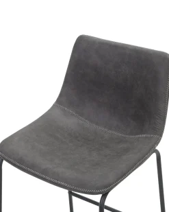 Tuolit<Beliani Baarituoli Kangas Harmaa 2 Kpl Franks