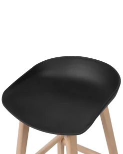 Store Beliani Baarituoli Muovi Musta 2 Kpl Micco