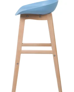 Tuolit<Beliani Baarituoli Muovi Vaaleansininen 2 Kpl Micco