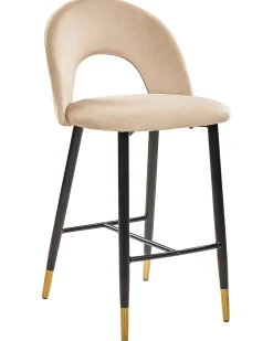 Tuolit<Beliani Baarituoli Sametti Beige 2 Kpl Falton