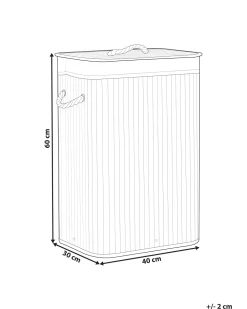 New Beliani Bambukori Musta 40 X 30 Cm Komari