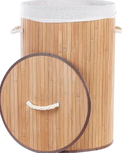 Säilytys<Beliani Bambukori Vaalea Puu 40 Cm Sannar