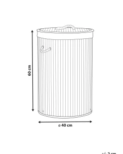 Säilytys<Beliani Bambukori Vaalea Puu 40 Cm Sannar