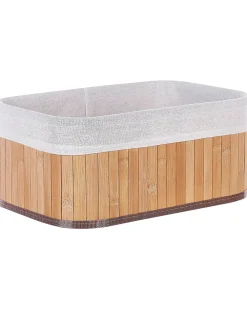 Sale Beliani Bambukori Vaalea Puu 5 Kpl Talpe