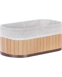 Sale Beliani Bambukori Vaalea Puu 5 Kpl Talpe