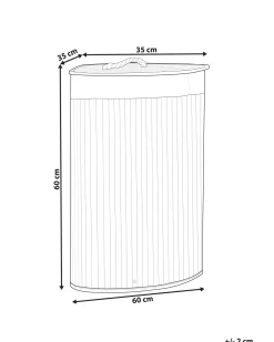 Store Beliani Bambukori Vaalea Puu 60 X 35 Cm Matara