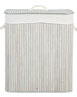 Säilytys<Beliani Bambukori Vaaleanharmaa 50 X 30 Cm Kandy