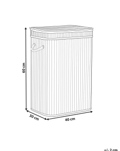 Shop Beliani Bambukori Valkoinen 40 X 30 Cm Kalutara