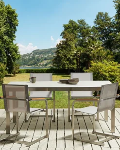 Ulkokalusteet<Beliani Beige Puutarhatuoli Setti 4 Kpl Cosoleto