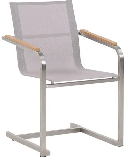 Ulkokalusteet<Beliani Beige Puutarhatuoli Setti 4 Kpl Cosoleto