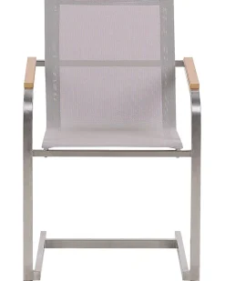 Ulkokalusteet<Beliani Beige Puutarhatuoli Setti 4 Kpl Cosoleto