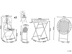 Online Beliani Bistropoytasetti Rauta Beige Trieste