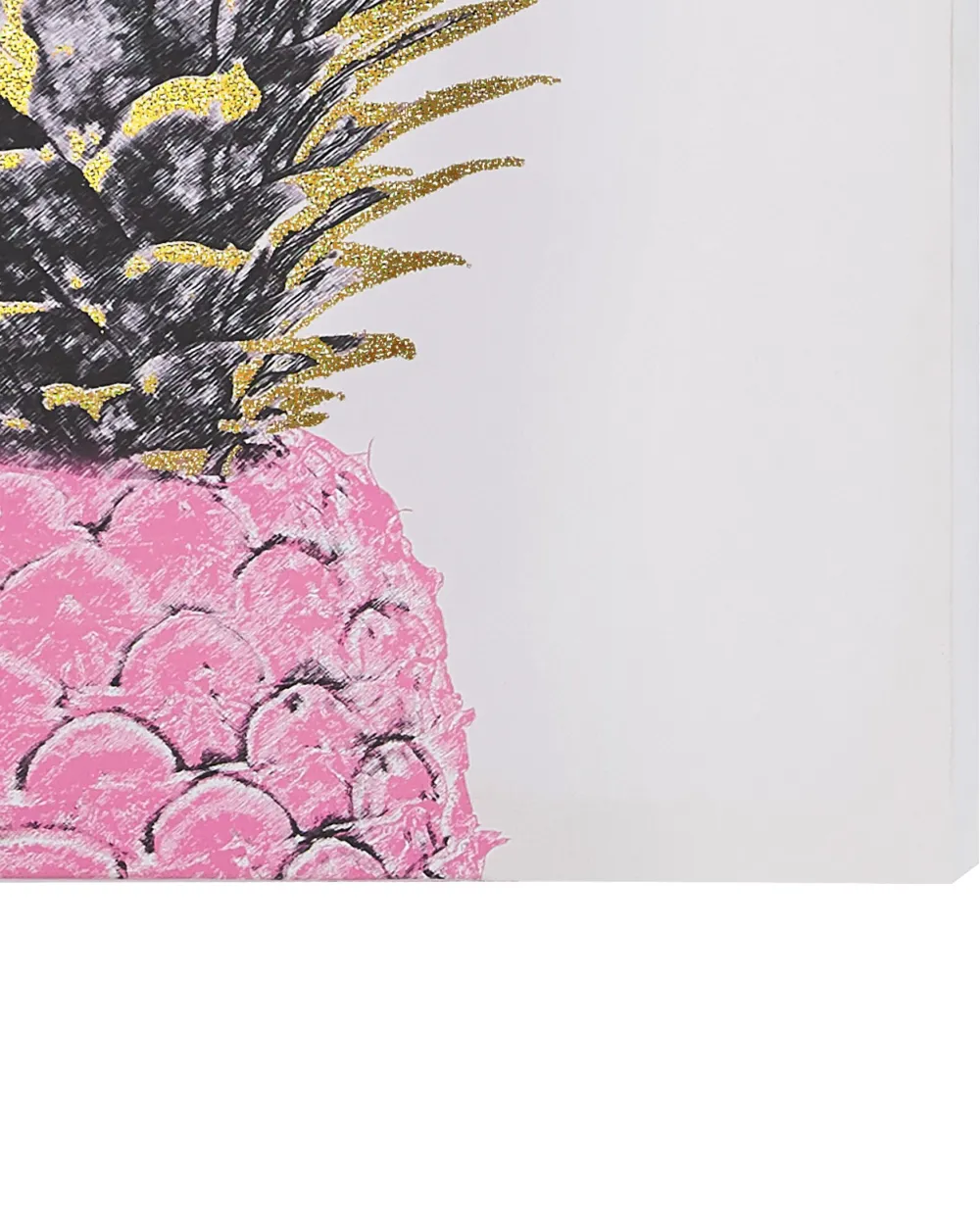 New Beliani Canvas-Taulu Vaaleanpunainen/Kulta 30 X 30 Cm 3 Kpl Apesika