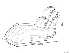 Sohvat<Beliani Divaani Bluetooth-Kaiuttimella Ja Usb-Portilla Sametti Vaaleanpunainen Simorre
