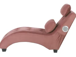 Sohvat<Beliani Divaani Bluetooth-Kaiuttimella Ja Usb-Portilla Sametti Vaaleanpunainen Simorre