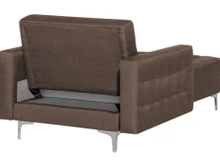 Shop Beliani Divaani Kangas Tummanruskea Aberdeen