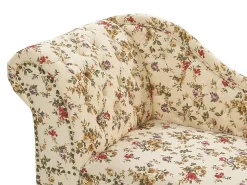 Sohvat<Beliani Divaani Kangas Vasenk. Beige Kukkakuvio Nimes