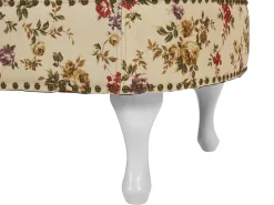 Sohvat<Beliani Divaani Kangas Vasenk. Beige Kukkakuvio Nimes