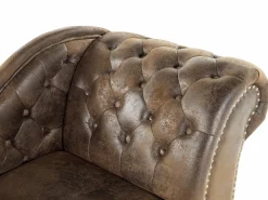 Sohvat<Beliani Divaani Keinomokkanahka Oikeak. Ruskea Nimes